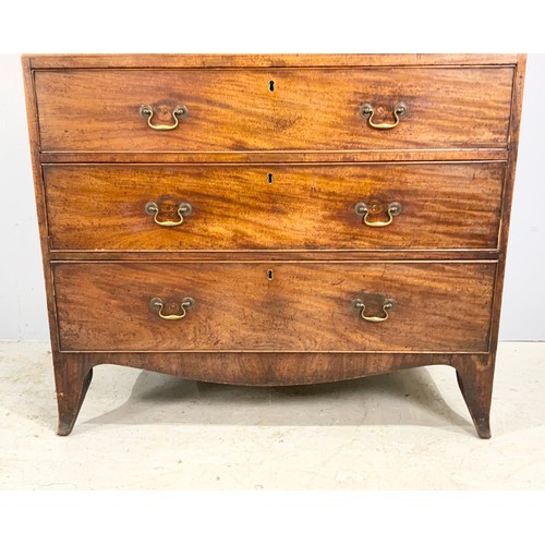 643 - MAHOGANY CHEST ON CHEST WITH 2 OVER 3 DRAWERS OVER 3 LONG DRAWERS