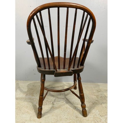 698 - YEW WOOD WINDSOR CHAIR WITH ELM SEAT