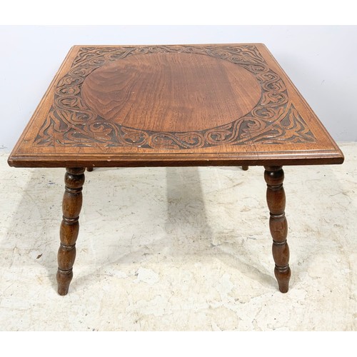 598 - 3 OCCASIONAL TABLES INCLUDING OAK RECTANGULAR TABLE , PIECRUST  OAK TABLE WITH BARLEY TWIST LEGS  ET... 