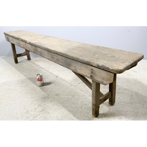 590 - VINTAGE SCHOOL / HALL BENCH 178cm LONG