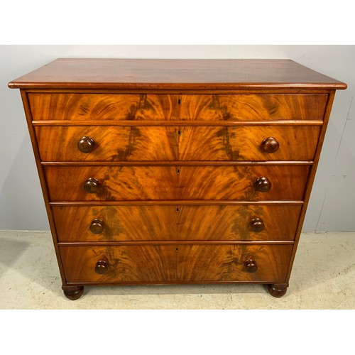 627 - MAHOGANY SECRETAIRE CHEST OF DRAWERS WIDTH 112cm