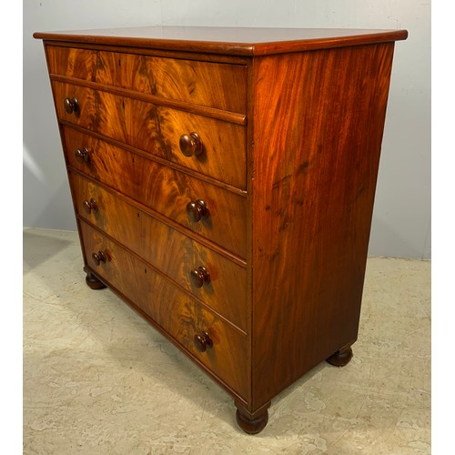 627 - MAHOGANY SECRETAIRE CHEST OF DRAWERS WIDTH 112cm