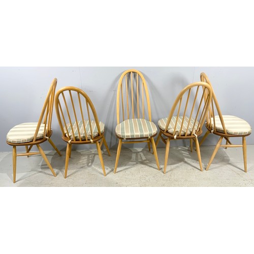 700 - 5 ERCOL BLONDE HOOP BACK CHAIRS