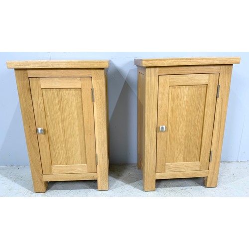 635 - 2 MODERN OAK BEDSIDE CABINETS WIDTH 45cm