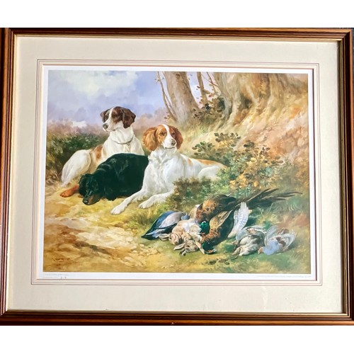 76 - TWO LTD ED. PRINTS OF HUNTING DOGS BY ANDREW HASLEM - LABS  #333/600  SPRINGERS #459/500 T/W JAMES H... 