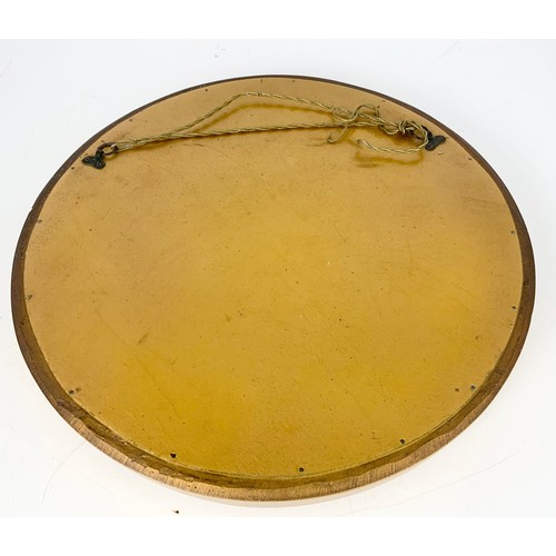 57 - ROUND CONVEX MIRROR 29cm DIAMETER IN GILT FRAME