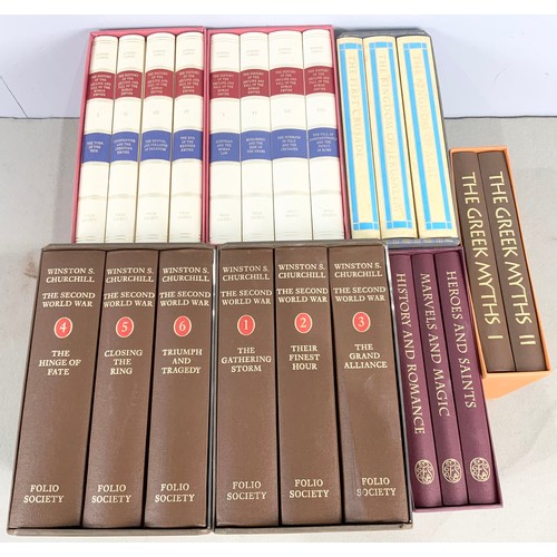 86 - FOLIO SOCIETY BOX SETS INC THE HISTORY OF THE DECLINE OF THE ROMAN EMPIRE , HISTORY OF THE CRUSADES ... 