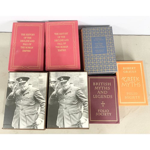 86 - FOLIO SOCIETY BOX SETS INC THE HISTORY OF THE DECLINE OF THE ROMAN EMPIRE , HISTORY OF THE CRUSADES ... 