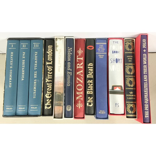 88 - LARGE QUANTITY OF FOLIO SOCIETY BOOKS INC  HOURS IN THE LIBRARY , PAX BRITANNICA BOX SETS