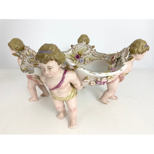 107 - TWO  CONTINENTAL PORCELAIN FIGURAL CENTRE PIECES A/F