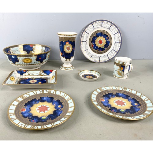 141 - ROYAL WORCESTER MILLENNIUM PATERN FRUIT BOWL , LARGE VASE  PLATES , DISHES ETC