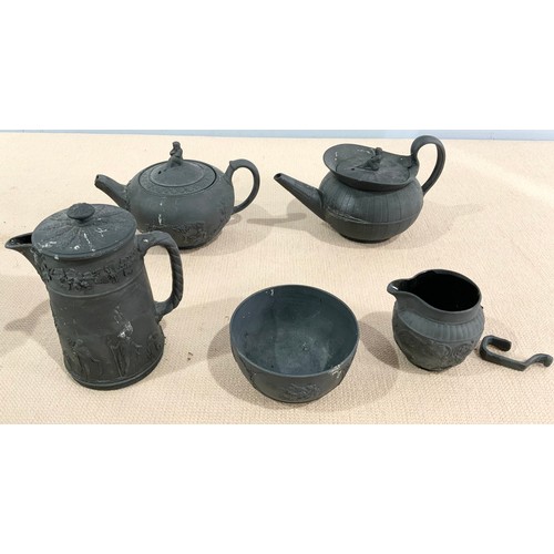 189 - QUANTITY OF MISC. WEDGEWOOD BLACK BASALT WARE