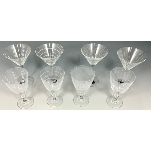 230 - BOXED SETS OF FOUR MIKASA MARTINI GLASSES AND FOUR GOBLETS