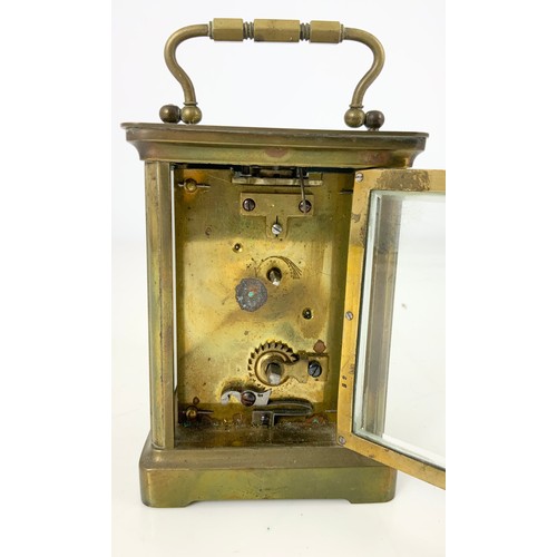 254 - FRENCH FOUR GLASS CARRIAGE CLOCK