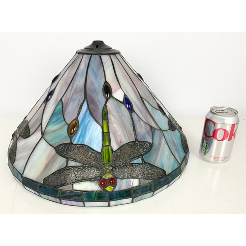 289 - TIFFANY STYLE DRAGONFLY LAMPSHADE 41cm DIAMETER