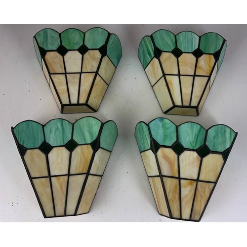 288 - 4 TIFFANY STYLE  WALL LAMP SHADES