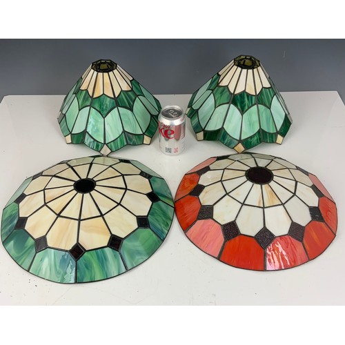 287 - 4 TIFFANY STYLE LAMP  SHADES