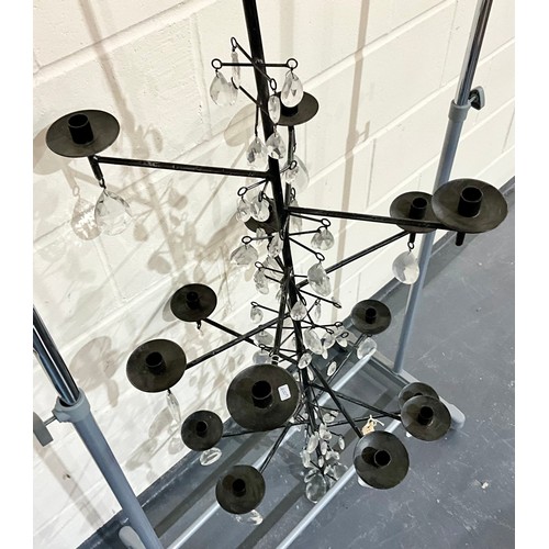 286 - BLACK METAL CHANDALIER