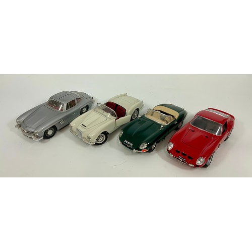 100 - BURAGO, 4 U/B CARS, MERCEDES BENZ 500K, MERCEDES BENZ SSK 1928, BUGATTI TYPE 59, JAGUAR SS100, A/F,
... 