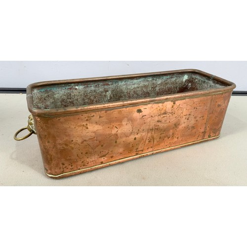 325 - COPPER JAM PAN WITH A COPPER TROUGH