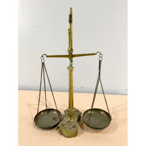 320 - SET OF BRASS BALANCE SCALES