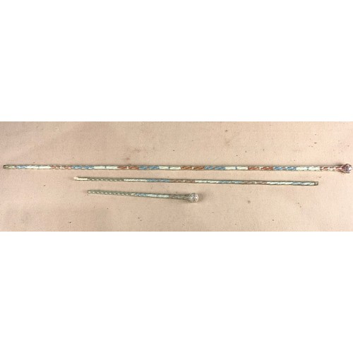 213 - GLASS CANE 123cm LONG WITH ANOTHER AF