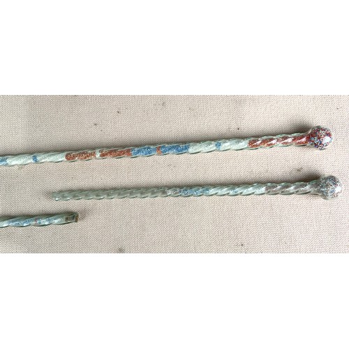 213 - GLASS CANE 123cm LONG WITH ANOTHER AF