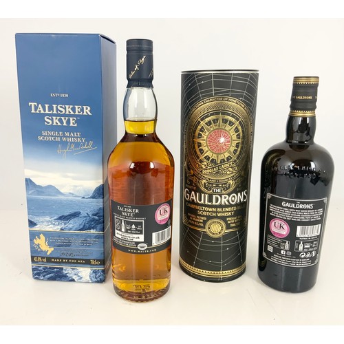 82 - TALISKER SKYE SINGLE MALT SCOTCH WHISKY IN BOX AND THE GAULDRONS CAMPBELTOWN BLENDED MALT WHISKY IN ... 