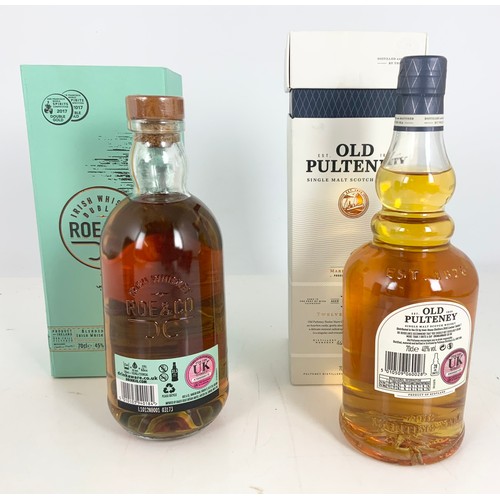 22 - ROE & CO IRISH WHISKEY, DUBLIN AND OLD PULTENEY 12 YEAR OLD MALT, BOTH IN PRESENTATION BOXES