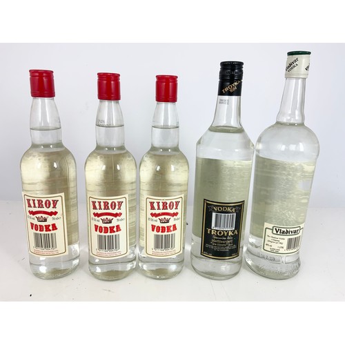 81 - 5 BOTTLES VODKA