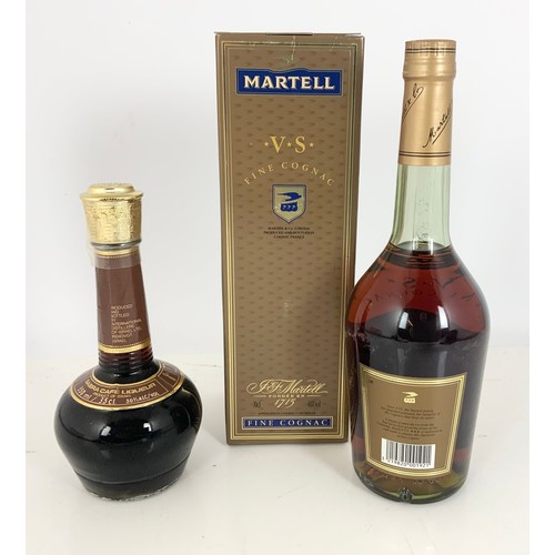 72 - BOTTLE MARTELL V.S. FINE COGNAC AND A BOTTLE OF ISREALI LIQUEUR!