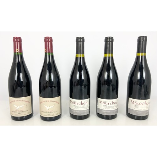 122 - WINE, DOMAINE DU COLOMBIER CUVEE GABY CROZES HERMITAGE 2005 (2 BOTTLES) AND DOMAINE DE MOURCHON SEGU... 