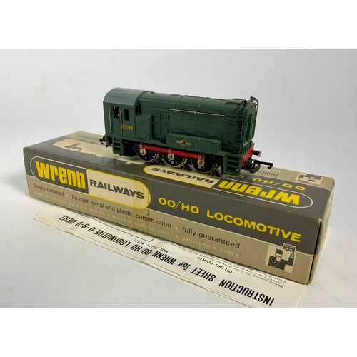 430 - WRENN RAILWAYS BOXED W2231 0-6-0 DIESEL ELECTRIC GREEN BR SHUNTER D3763. PACKER NO 6 ON BOX. YELLOW ... 