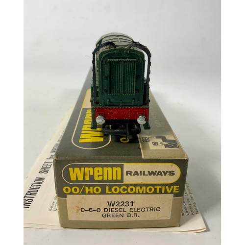 430 - WRENN RAILWAYS BOXED W2231 0-6-0 DIESEL ELECTRIC GREEN BR SHUNTER D3763. PACKER NO 6 ON BOX. YELLOW ... 