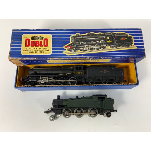 401 - HORNBY DUBLO BOXED LT25 LMR 8F 2-8-0 48158, 3R, PLUS A KIT BUILT 2-6-2 PRAIRIE TANK