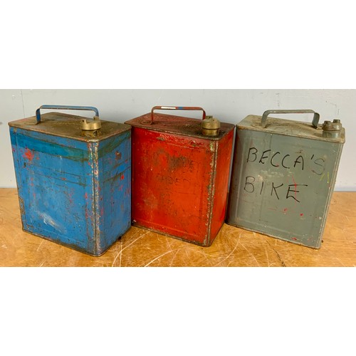 20 - 3 VINTAGE PETROL CANS