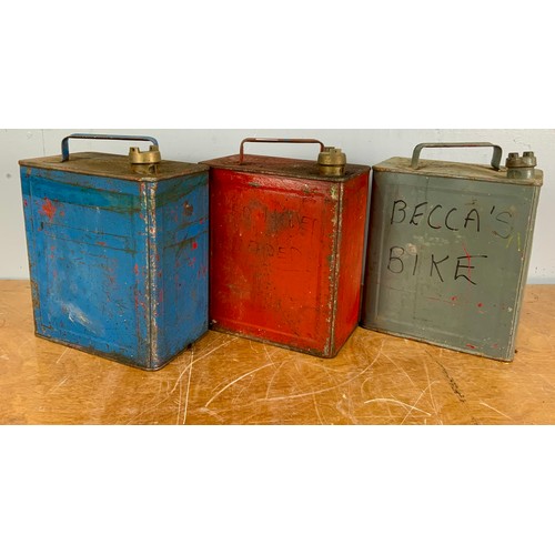 20 - 3 VINTAGE PETROL CANS