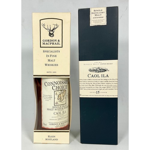 10 - WHISKY, RARE BOTTLE OF CAOL ILA 1977 GORDON & MACPHAIL PLUS ANOTHER CAOL ILA  15 YEARS