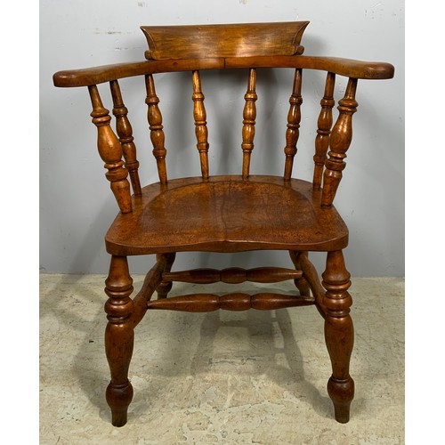 733 - VICTORIAN ‘SMOKERS BOW’ CHAIR