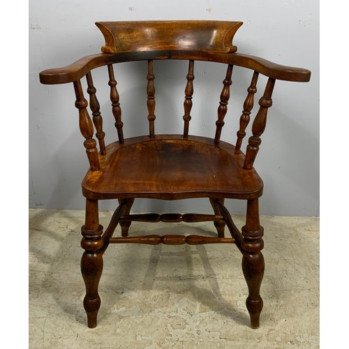 732 - VICTORIAN ‘SMOKERS BOW’ CHAIR