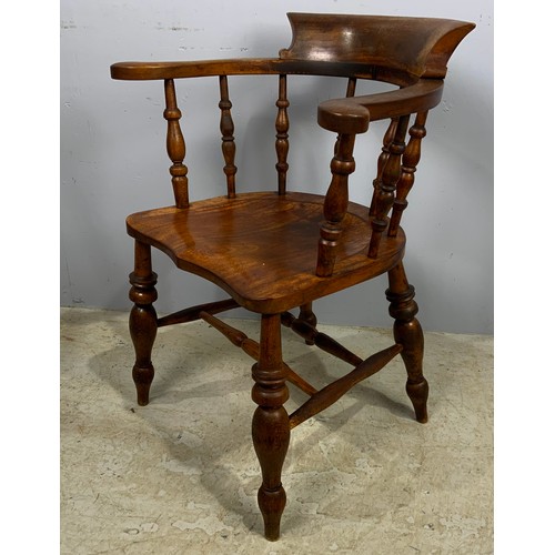 732 - VICTORIAN ‘SMOKERS BOW’ CHAIR