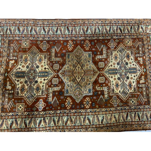 747 - BROWN GROUND RUG 200cm x 126cm