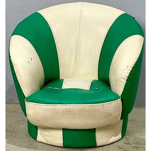 737 - A PCL COLLECTION RELAXATION CHILDS SWIVEL CHAIR IN GREEN AND WHITE