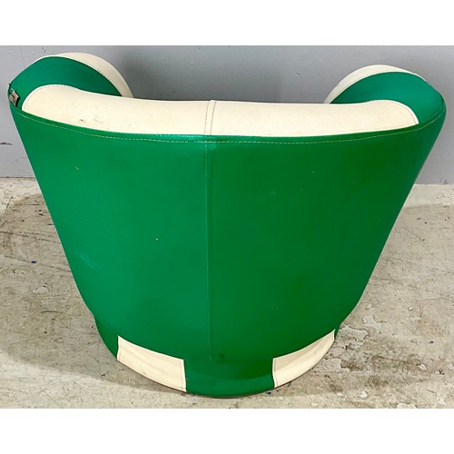 737 - A PCL COLLECTION RELAXATION CHILDS SWIVEL CHAIR IN GREEN AND WHITE