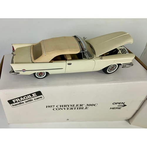 177 - DANBURY MINT, 2 BOXED LIMITED EDITION  CLASSIC CAR MODELS, WITH CERTIFICATES, FORD 1966 WHITE MUSTAN... 