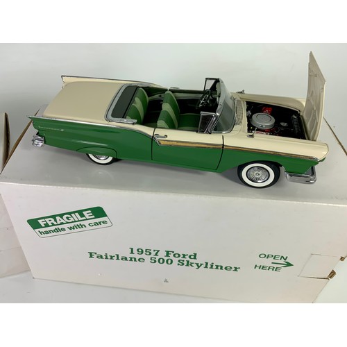 177 - DANBURY MINT, 2 BOXED LIMITED EDITION  CLASSIC CAR MODELS, WITH CERTIFICATES, FORD 1966 WHITE MUSTAN... 