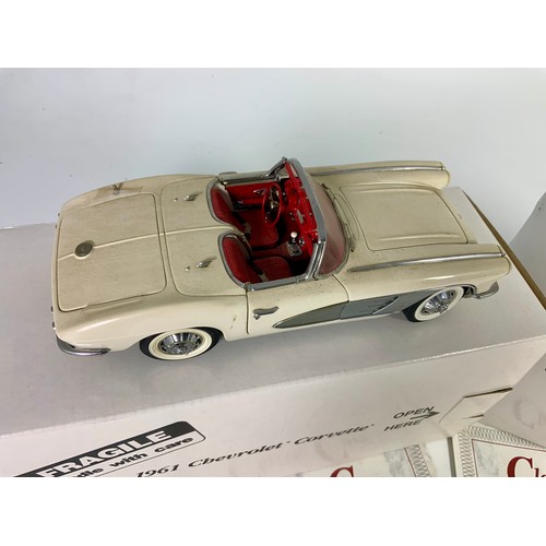 179 - DANBURY MINT, 2 BOXED LIMITED EDITION  CLASSIC CAR MODELS, WITH CERTIFICATES, CHEVROLET 1968 BRITISH... 