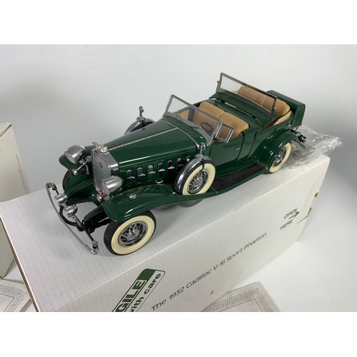 184 - DANBURY MINT, 2 BOXED LIMITED EDITION CLASSIC CAR MODELS, WITH CERTIFICATES,  1940 FORD DE LUXE COUP... 