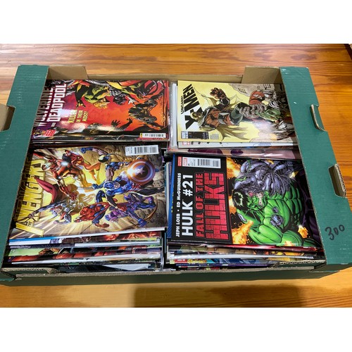 300 - LARGE TRAY OF MODERN AGE COMICS, VAST MAJORITY MARVEL, INC X MEN LEGACY, DEADPOOL,THUNDERBOLTS, AVEN... 