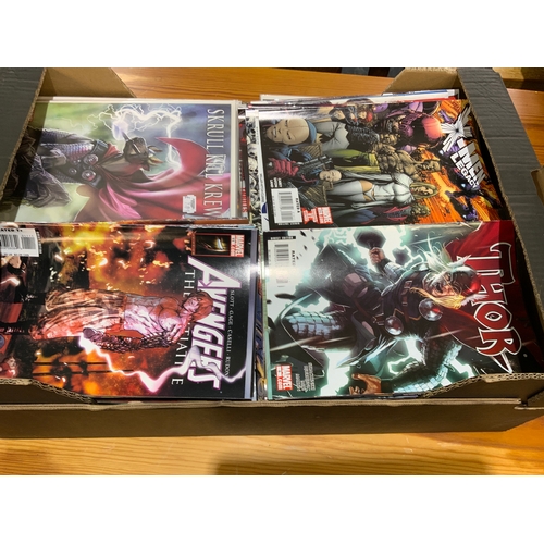 303 - MARVEL NEW ERA COMICS, A LARGE TRAY FULL, INC. SKRULL KILL KRREW, EYE OF THE CMAERA, THE MIGHTY AVEN... 